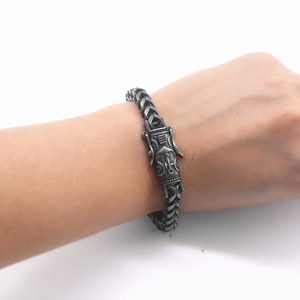 yunnique Pulsera con ancla de plata tibetana, cierre magnético unisex, joyería de regalo - Product Image 2