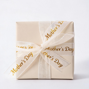 Wholesale Factory 19mm Luxury Polyester <b>Ribbon</b> Customized Printed Gold Foil Embossed With Logo <b>Ribbon</b> for Packing Gift - Product Image 2