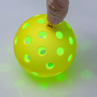 Ventes flash - Balles de pickleball lumineuses LED - Balles de pickleball qui brillent dans le noir - 74 mm - Balles de pickleball d'extérieur