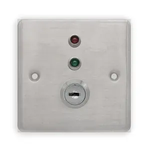 Qualidade miTEC Interruptor De Botão De Bloqueio De Chave De Aço Inoxidável para Saída De Porta Abrir Controle com Indicador LED Embutido Anti Tamper Switch