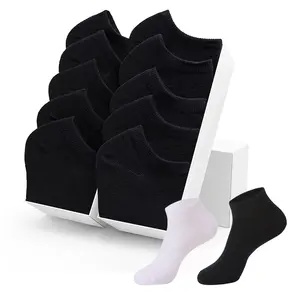 Wholesale Men Socks Business Sports Breathable Solid Color Boat Sox Women Comfortable Cotton Ankle Black Unisex Socks