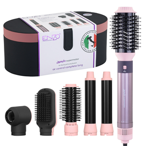 Sèche-cheveux ionique ENZO Salon 6 en 1 <span class=keywords><strong>Brosse</strong></span> à air chaud ionique négative <span class=keywords><strong>Brosse</strong></span> à cheveux sèche-cheveux rotatif Sèche-cheveux <span class=keywords><strong>Brosse</strong></span> - Product Image 1