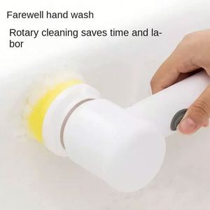 Spin Bathroom Cordless <b>Power</b> Scrubber With 5 Replaceable Heads Electric Cleaning <b>Brush</b> - Product Image 4