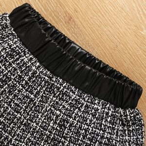 ชุดเสื้อผ้าสไตล์ลำลองและปาร์ตี้สำหรับเด็กผู้หญิง เสื้อคลุมลายสก๊อตแขนยาว + กางเกงขาสั้น ชุดผ้าสำหรับเด็ก เสื้อโค้ท กระโปรง - Product Image 5