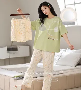 2023 été nouvelle édition détachable lait soie à manches courtes Shorts pantalons pyjamas trois pièces ensemble avec coussin de poitrine