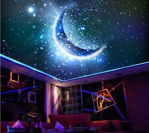 Magnifique <span class=keywords><strong>fresque</strong></span> murale amovible pour plafond, ciel étoilé et lune, style fantastique - Product Image 4
