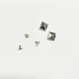 Rhombic cap Latão OU FERRO Double Cap Rebite stud imprensa mão rebites Spot rebite studs Rebites de latão para couro, tecido, sapatos chapéu