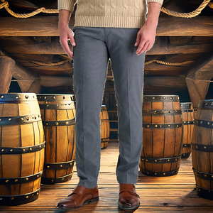 Brandour Apparels Formal Straight Pirate Pants for Men Cosplay Renaissance Medieval Gothic Costume Plus Size 3XL <b>Linen</b>/Cotton - Product Image 2
