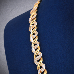 925 Sterling <b>Silver</b> Infinity Cross Link Cuban <b>Chain</b> <b>Necklace</b> <b>for</b> <b>Men</b> VVS Moissanite Diamond Luxury Wedding Gift - Product Image 2