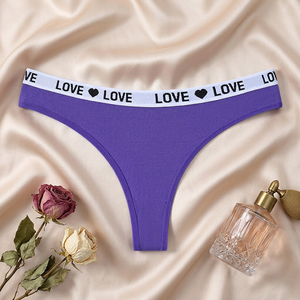 Tangas de Algodón para Mujer al por Mayor, de Moda, Lisas, de Talle Bajo, Sexys, con Espalda en T, Suaves, Transpirables, Ropa Interior Deportiva para Mujer - Product Image 4