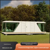 Capsule spatiale mobile d'extérieur en aluminium, style Célébrité Internet, maison EPS, gîte avec deux chambres, une cuisine et une salle de bain