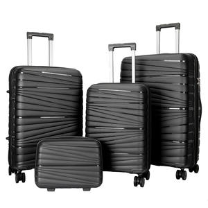 <span class=keywords><strong>Valise</strong></span> à roulettes de style américain <span class=keywords><strong>sous</strong></span> le siège <span class=keywords><strong>Valise</strong></span> à bagages ABS USB 4 pièces extensible en PP - Product Image 3