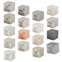 Cube élémentaire 24,5 mm et 1 pouce, spécimen métallique à densité pure, objet de collection, cadeau pour les amateurs, découpe moderne