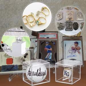 Fabricant en gros, nouveaux arrivages pour présentoir de baseball en acrylique transparent, boîte de présentation, support, cube, présentoir de magasin de balles - Product Image 2