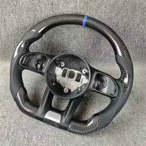 พวงมาลัยสปอร์ตสำหรับ <span class=keywords><strong>Mercedes</strong></span> <span class=keywords><strong>Benz</strong></span> W205 W206 E320 E260 E400 E200 E300 E350 E63 E53คาร์บอนไฟเบอร์หนังรุ่น CLS - Product Image 1