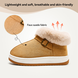 Pantofole da <span class=keywords><strong>Casa</strong></span> <span class=keywords><strong>per</strong></span> <span class=keywords><strong>Uomo</strong></span> e Donna, <span class=keywords><strong>Ciabatte</strong></span> Morbide con Fodera in Pelliccia Sintetica, Scarpe da Interno ed Esterno con Suola Antiscivolo - Product Image 4