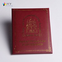 Carpeta Porta Certificados Personalizada con Cubierta de Cuero Sintético para Uso Escolar, con Estampado Dorado en Caliente