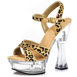 Chaussures de danse exotique pôle Sexy talon haut 14cm Stiletto décapant gothique fétiche été fuite orteil talons hauts femmes grandes sandales - Product Image 1