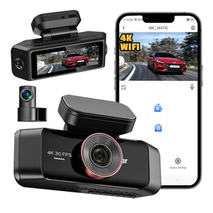 Câmera Veicular UltraHD 4K Mini de 4 Canais 360° com GPS, Tela IPS, Câmeras Frontal/Traseira, Lentes Olho de Peixe, WiFi e <span class=keywords><strong>DVR</strong></span> Automotivo para Caixa Preta de Carro - Product Image 2