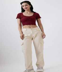 Débardeur court en coton léger et extensible pour femmes, tissu doux et respirant pour un usage quotidien, les voyages, les activités de plein air et un style décontracté - Product Image 2