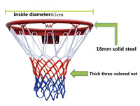 Panier de basket mural pour adultes et enfants, idéal pour faire des dunk, panier standard pour le tir en intérieur et en extérieur