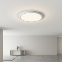 Luz Nocturna LED Redonda, Panel LED Empotrado de 15 Pulgadas, Marco de Aluminio, Regulable, para Hotel, Oficina, Centro Comercial