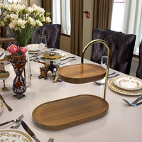 Ensemble de supports à gâteaux en bois pour gâteaux de mariage, présentation de fête