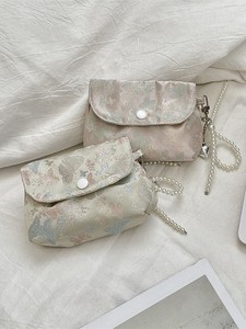 Pochette de maquillage en cuir jacquard à motif papillon, esthétique raffinée, organisateur multifonction, porte-monnaie étudiant, étui à cosmétiques et rouges à lèvres - Product Image 3