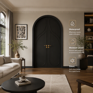Madera Compuesta Lacada Negra Con Relieve <span class=keywords><strong>Elegante</strong></span>, Sala, Estudio, Villa, Hotel, Impermeable - Product Image 2