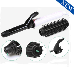 3-In-1 Curling Iron With Comb Bar Rose Gold And Black Fast Heating Electric Multi Styler For Dry Hair - Product Image 4