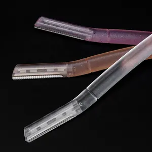 Custom logo women shaper facial transparent eyebrow razor tools for shaving