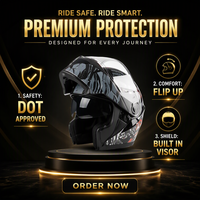 Casque de moto modulaire 91 150, casque intégral rabattable, coque en ABS, certifié DOT 3C, avec visière solaire