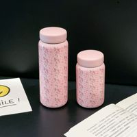 Botella de Agua de Acero Inoxidable Personalizada al por Mayor para Niños, Libre de BPA, a Prueba de Fugas, Aislada al Vacío, con Diseño Floral, 200/320 ml, Portátil, para Exteriores, con Tapa