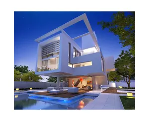 Modern Prefab Light Steel Structure Villa Modular Homes And Prefabricated Houses With Graphic Design Solution Capability