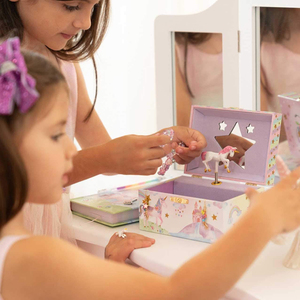 Elegant Music Jewelry Storage <b>Box</b> with <b>Mirror</b> Interior Custom Logo Gift <b>Box</b> for small Jewelry Brands and Retail Stores storage - Product Image 5