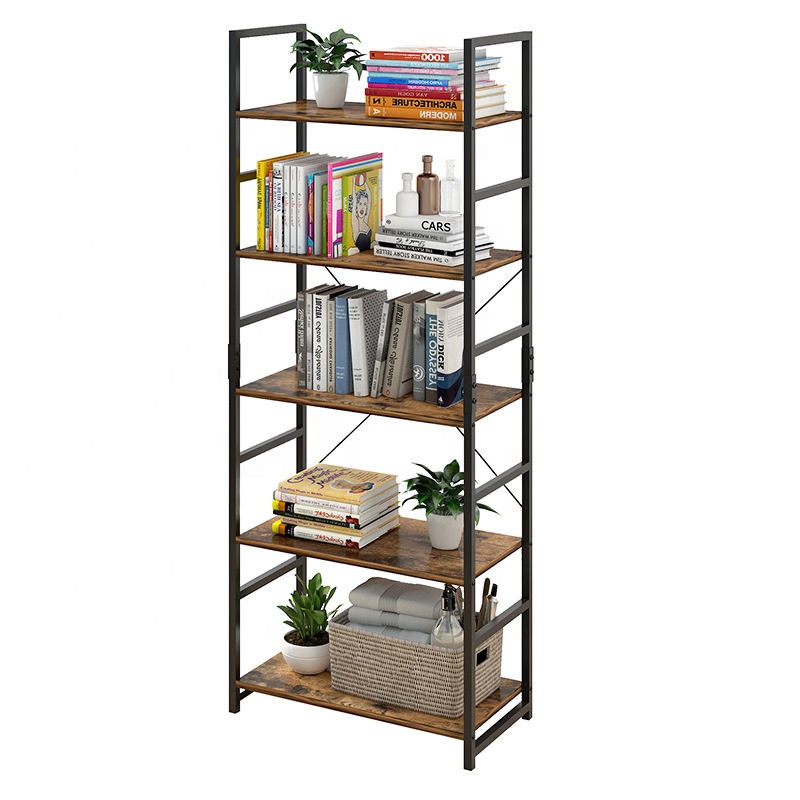 Custom OEM Nordic Living Room Modern Cheap Industrial 4 5 6 Layer scaletta libreria libreria scaffale per libri