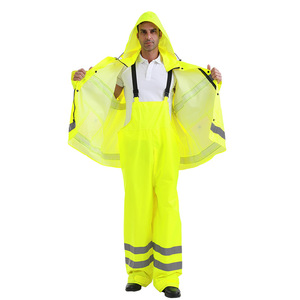 Pantalones con Tirantes y Chaqueta de Tela Oxford, Estilo Industrial, Impermeable, <span class=keywords><strong>sin</strong></span> <span class=keywords><strong>Mangas</strong></span>, con Reflectores, para Pesca - Product Image 1