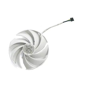 Ventilador de tarjeta gráfica de 4 pines PLD10010B12HH de 95mm para MSI GeForce RTX <span class=keywords><strong>4070</strong></span> <span class=keywords><strong>Ti</strong></span> Gaming <span class=keywords><strong>Trio</strong></span> White Graphic Card Cool Findilators - Product Image 5