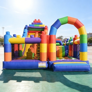 Castillo Inflable Colorido para Interiores y Exteriores, Trampolín Inflable para Fiestas, Casa de Brinco Inflable en Venta - Product Image 1