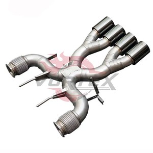 VORTEX <b>Sandblast</b> Stainless Steel Bypass X Pipe Catback Exhaust for McLaren 720S Upgrade to 765LT Direct Bolt-On - Product Image 6