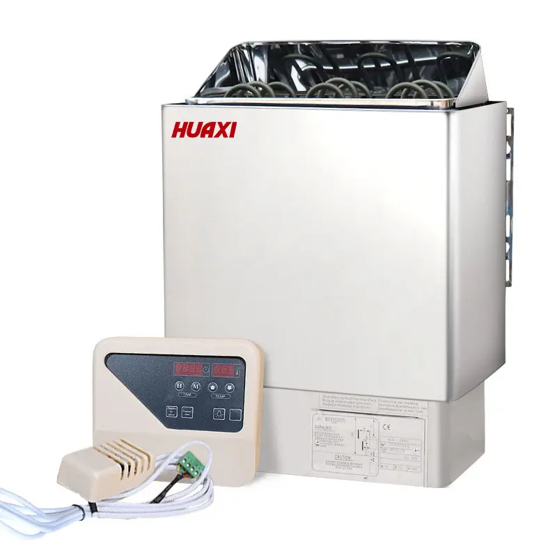 HUAXI – chauffe-sauna électrique en acier inoxydable, 3-9kw, contrôle externe, vente en gros
