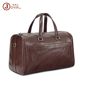 Joyir Men's Genuine Leather Travel <b>Bag</b> 20-35L <b>Large</b> Capacity Retro Minimalist <b>Duffel</b> <b>Bag</b> For Leisure Travel - Product Image 4