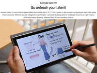 Tablette PC Huion Kamvas Slate 10, 10,1 pouces, 8 Go + 128 Go, tablette de dessin avec stylet numérique