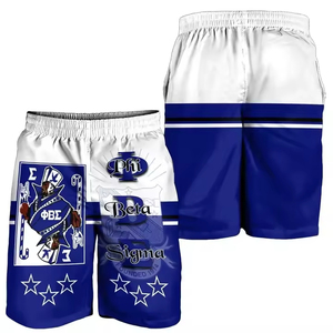 Cá nhân <span class=keywords><strong>phi</strong></span> Beta Sigma người đàn ông của Sweatpants phong cách đơn giản mùa hè bãi biển Quần Short tùy chỉnh tên thả vận chuyển mới beachwear - Product Image 4