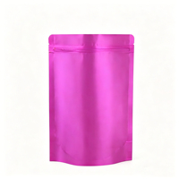 Sachet refermable personnalisé en aluminium coloré avec fermeture éclair, pochette autoportante réutilisable pour thé, aliments pour bébés, collations, emballage scellé