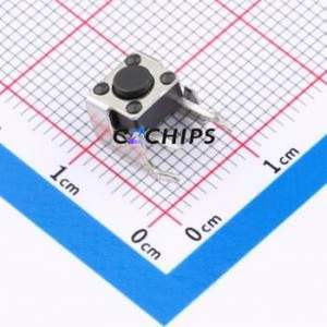 SMG-01Z-H043A1 Tactile Switch Bent Lead Through Hole-4P,7.5x7mm Switch Single Pole Single Throw Round Button 2.5N 7.5mm - Product Image 1