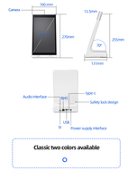 Tablet POS Android 11 10.1 inci NFC 2GB+32GB Bentuk L untuk Pemesanan Menu Restoran dan Layanan Mandiri