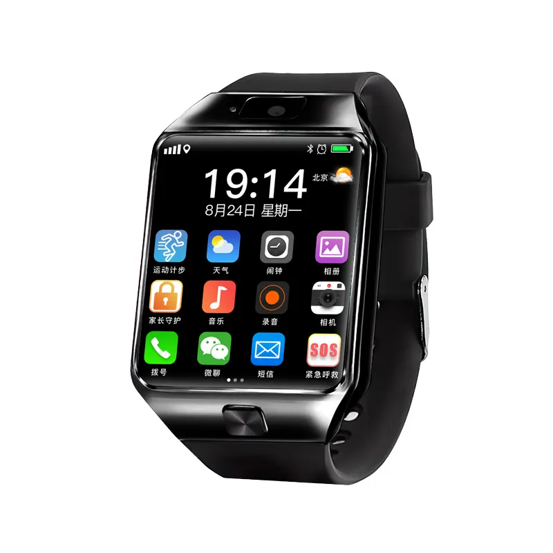 Waterproof mp3, mp4 gps media support smart watch mobile phone ip68