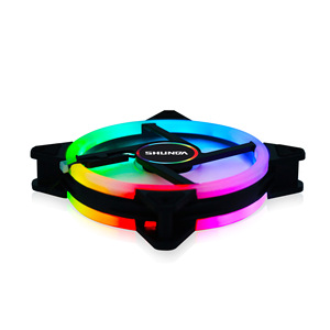 Ventilador de refrigeración de aire para <span class=keywords><strong>Pc</strong></span> con carcasa Argb, luz doble, Rgb, 120mm, CC, ventilador de ordenador, Enfriador de <span class=keywords><strong>Pc</strong></span>, nuevo estilo - Product Image 2