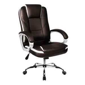 Cadeira do escritório Computador High Back Ajustável Ergonomic Desk Chair Executivo PU Leather Swivel Task Chair